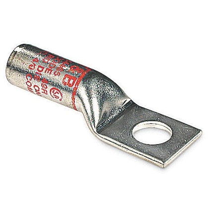 Abb One-Hole Compression Lug, 4/0 AWG Max, Long Barrel, Copper, None, 10 PK 54470